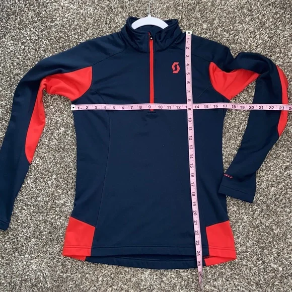 Scott 1/4 zip fleece pullover base layer mock t neck shirt S - Picture 6 of 8
